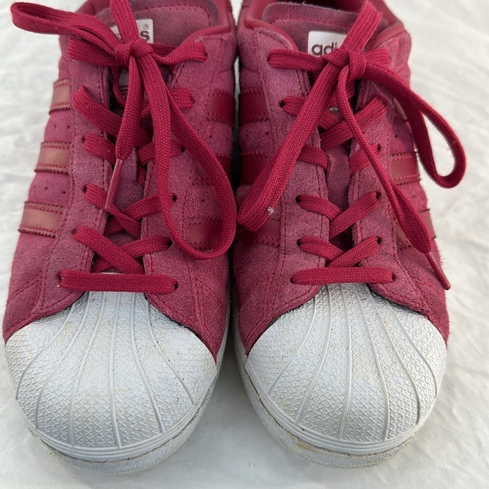 Adidas Superstar Pink Suede Sneakers - Picture 2 of 11